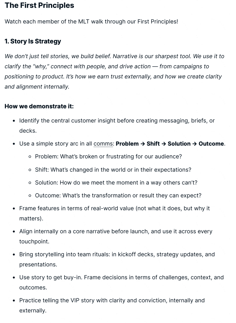 First Principle 1: Story Is Strategy