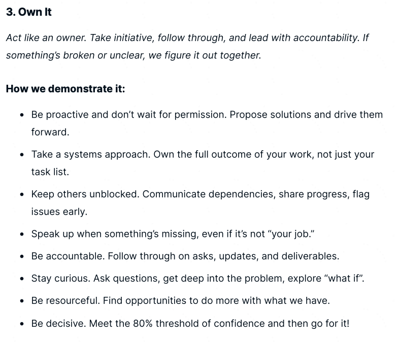 First Principle 3: Own It